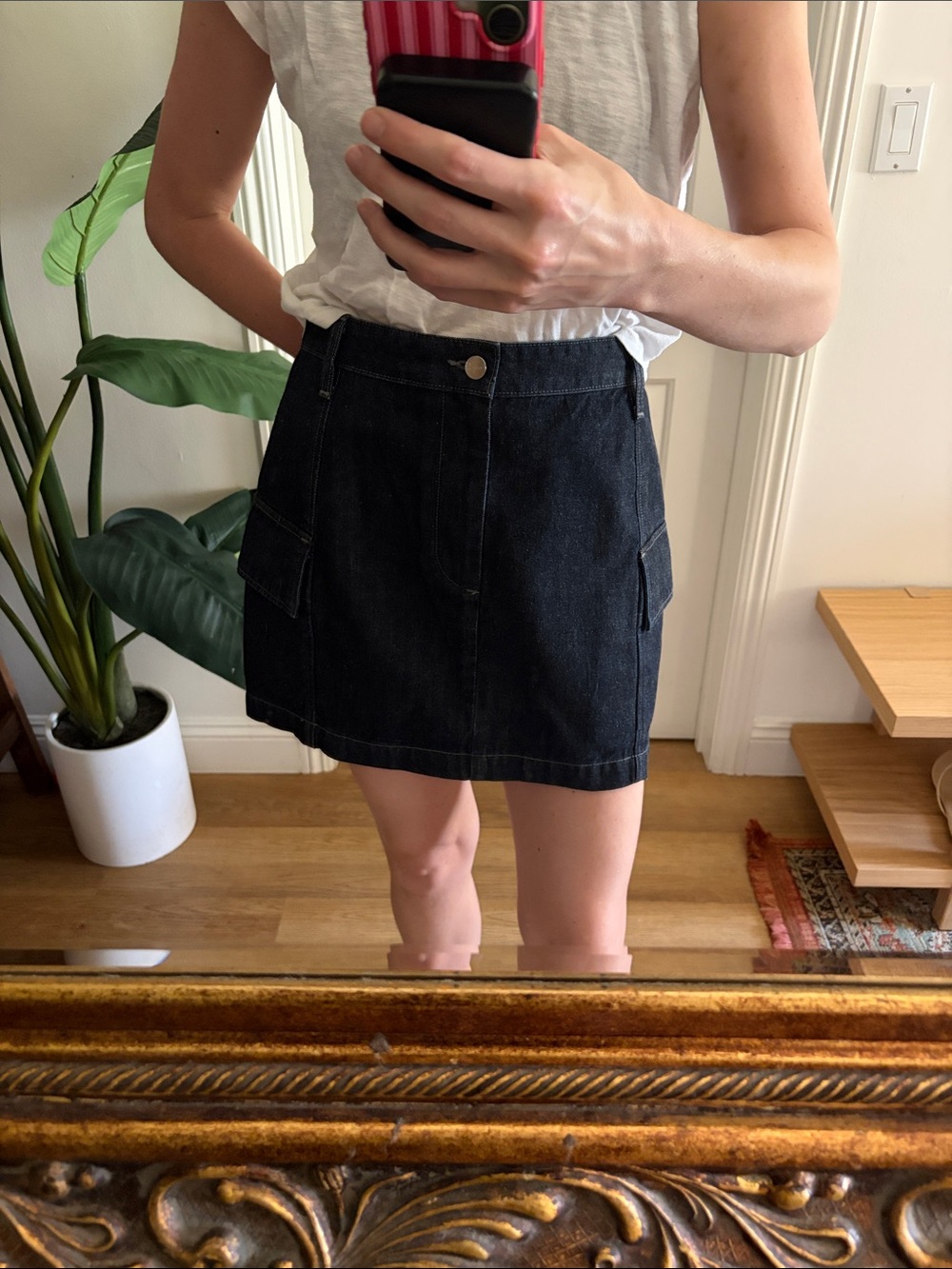 AG x EmRata Darl Denim Mini Skirt